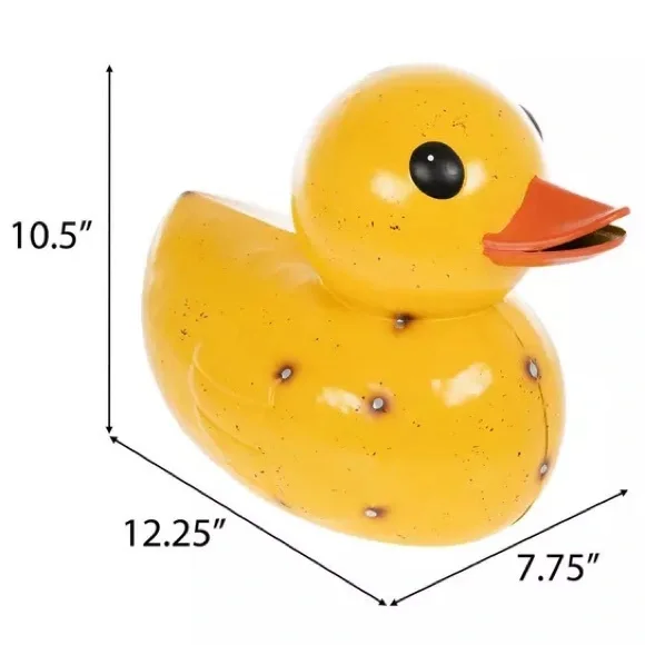 Speckled Metal Yellow Duck - Picture 2 of 3